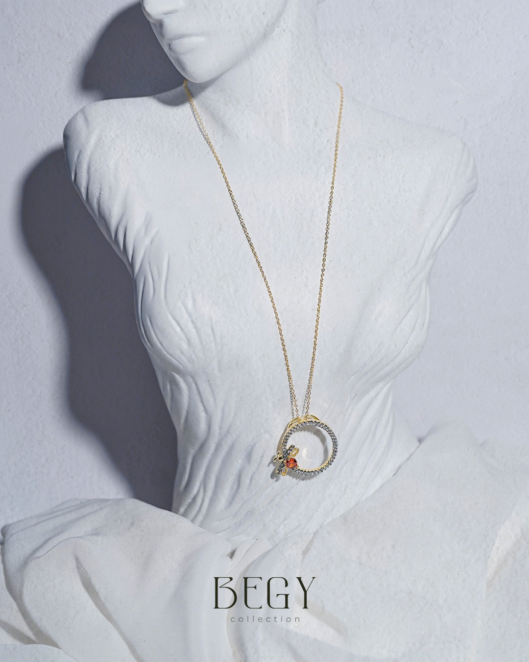 RUBY CİRCLE KOLYE