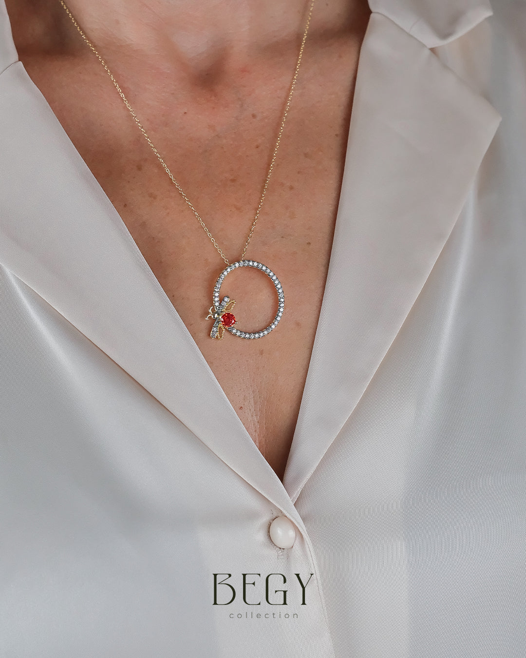 RUBY CİRCLE KOLYE