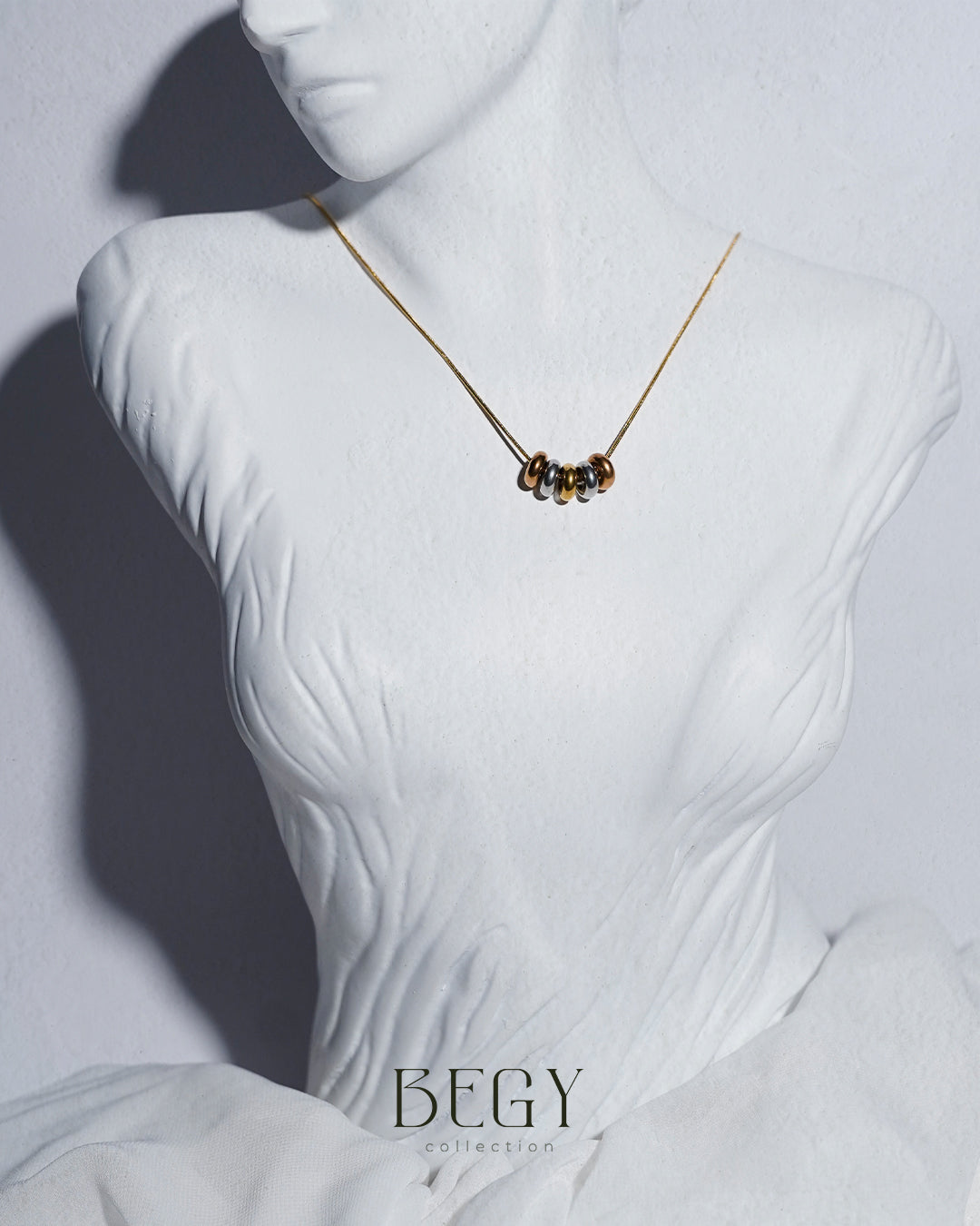 BRONZ MİNİ CİRCLES KOLYE